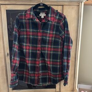 L.L. Bean Women’s Multicolor Plaid Button Down Shirt